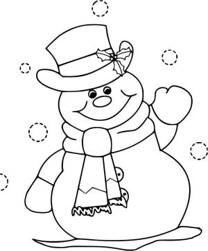 Kardan Adam boyama sayfası,  coloring page, Nazik kardan adam., 