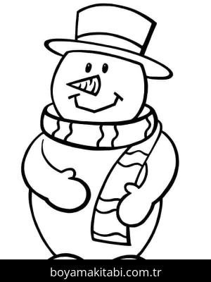 Kardan Adam boyama sayfası – kolay boyama, eğitici aktivite