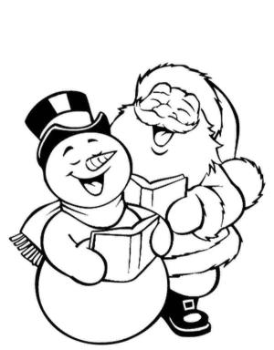 Kardan Adam boyama sayfası,  coloring page, Noel Baba’nın en sevdiği kitapta yer alan komik bir hikaye, 