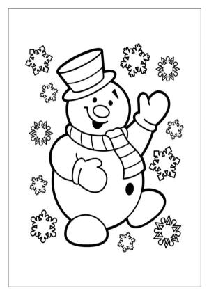 Kardan Adam boyama sayfası,  coloring page, Bahçenin karlı efendisi., 