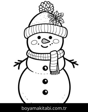 Kardan Adam boyama sayfası – boyama etkinliği, çocuk aktivitesi