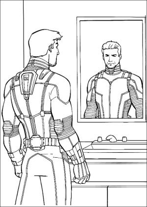 Karınca Adam boyama sayfası,  coloring page, Ant Man In Front Of Mirror, 