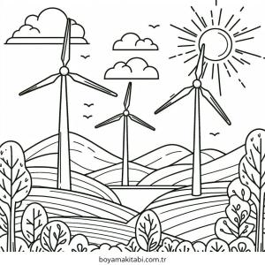 Karışık boyama sayfası – sanatsal çalışma, çocuklar için