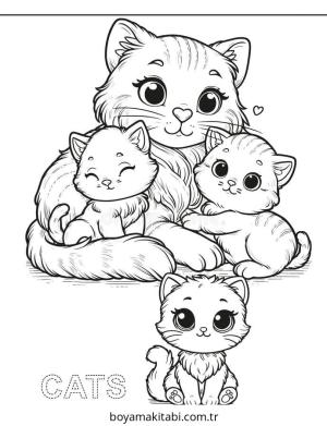 Karışık boyama sayfası – okul öncesi, evde etkinlik