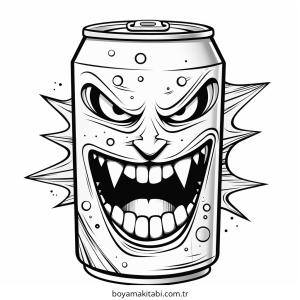 Karışık boyama sayfası – sevimli karakter, sanatsal çalışma