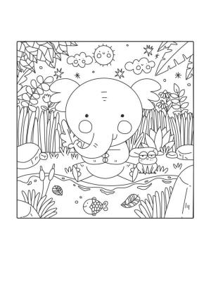 Karışık boyama sayfası, Mixed coloring page, , 