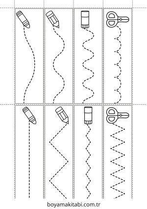 Karışık boyama sayfası – boyama etkinliği, çocuk aktivitesi