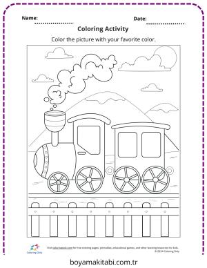 Karışık boyama sayfası – eğitici aktivite, yaratıcılık