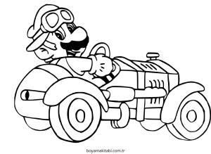 Karışık boyama sayfası – çizgi film temalı, basit çizim