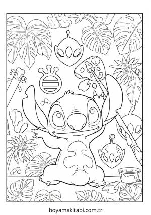 Karışık boyama sayfası – eğitici aktivite, yaratıcılık