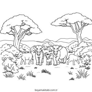 Karışık boyama sayfası – yaratıcılığı geliştirir, keyifli zaman