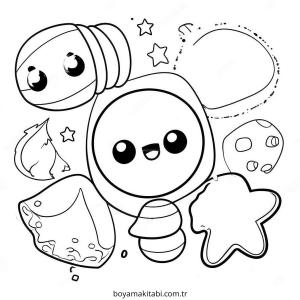 Karışık boyama sayfası – el becerilerini geliştirir, boyama çalışması