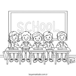 Karışık boyama sayfası – sanatsal çalışma, çocuklar için