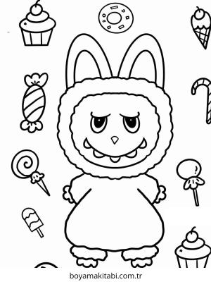 Karışık boyama sayfası – okul öncesi, evde etkinlik