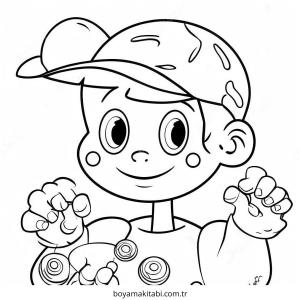 Karışık boyama sayfası – keyifli zaman, renkli çizimler