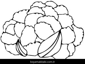 Karnabahar boyama sayfası – yaratıcılık, eğlenceli etkinlik