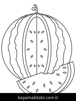 Karpuz boyama sayfası – evde etkinlik, ücretsiz yazdır