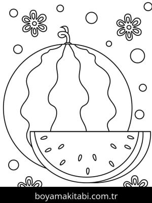 Karpuz boyama sayfası – yaratıcılığı geliştirir, keyifli zaman