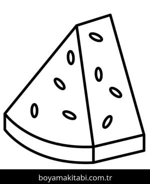 Karpuz boyama sayfası – PDF indir, sevimli karakter