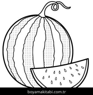 Karpuz boyama sayfası – eğitici aktivite, yaratıcılık