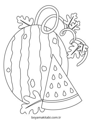 Karpuz boyama sayfası – evde etkinlik, ücretsiz yazdır