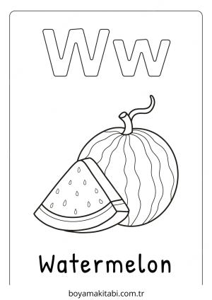 Karpuz boyama sayfası – yaratıcılık, eğlenceli etkinlik