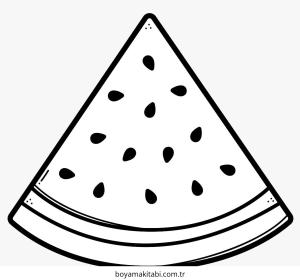 Karpuz boyama sayfası – PDF indir, sevimli karakter