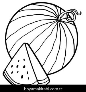 Karpuz boyama sayfası – yaratıcılık, eğlenceli etkinlik