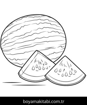 Karpuz boyama sayfası – ücretsiz yazdır, boyama etkinliği