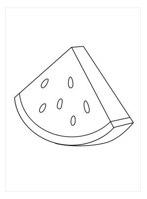 Karpuz boyama sayfası,  coloring page, İyi Karpuz Dilim, 