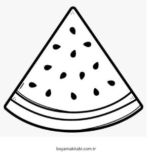 Karpuz boyama sayfası – çocuklar için, çizgi film temalı