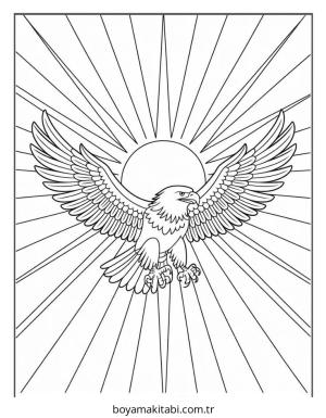 Kartal boyama sayfası – ücretsiz yazdır, boyama etkinliği