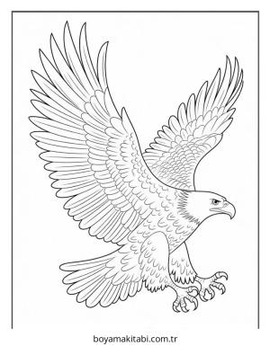 Kartal boyama sayfası – yaratıcılık, eğlenceli etkinlik