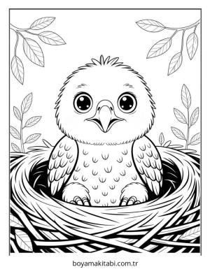 Kartal boyama sayfası – evde etkinlik, ücretsiz yazdır