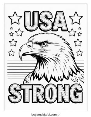 Kartal boyama sayfası – kolay boyama, eğitici aktivite