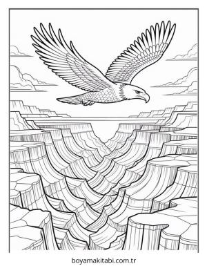 Kartal boyama sayfası – eğitici aktivite, yaratıcılık