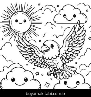 Kartal boyama sayfası,  coloring page, , 7)