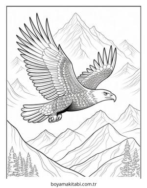 Kartal boyama sayfası – yaratıcılığı geliştirir, keyifli zaman