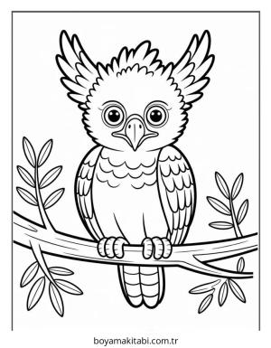 Kartal boyama sayfası – eğitici aktivite, yaratıcılık