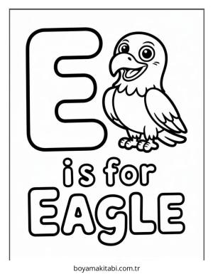 Kartal boyama sayfası – okul öncesi, evde etkinlik