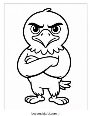 Kartal boyama sayfası – yaratıcılık, eğlenceli etkinlik
