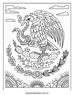 Kartal boyama sayfası – el becerilerini geliştirir, boyama çalışması