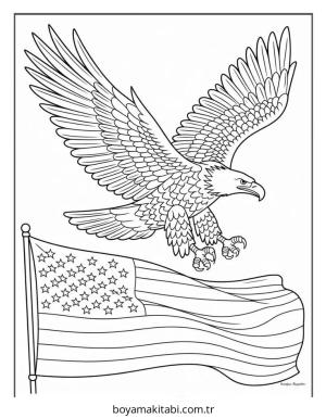 Kartal boyama sayfası – eğlenceli etkinlik, el becerilerini geliştirir