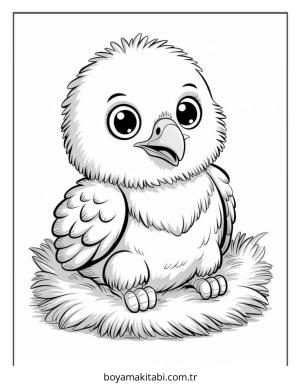 Kartal boyama sayfası – çocuk aktivitesi, PDF indir