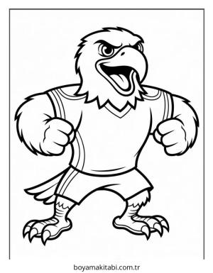 Kartal boyama sayfası – renkli çizimler, okul öncesi