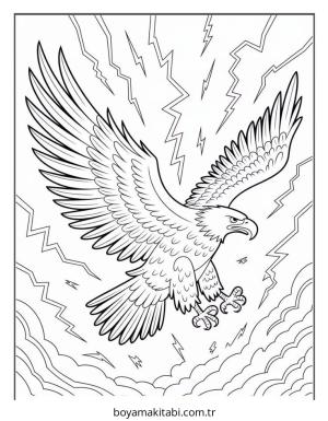 Kartal boyama sayfası – boyama etkinliği, çocuk aktivitesi