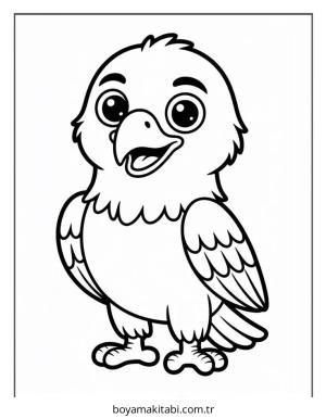 Kartal boyama sayfası – renkli çizimler, okul öncesi