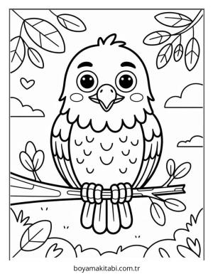 Kartal boyama sayfası – el becerilerini geliştirir, boyama çalışması