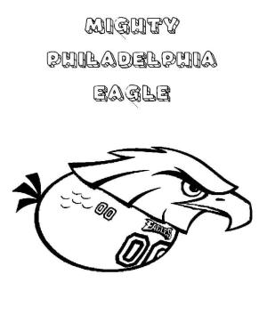 Kartal boyama sayfası,  coloring page, Güçlü Philadelphia Kartalı, 