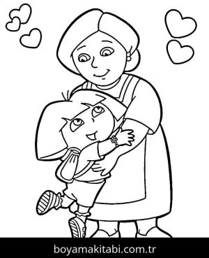 Kaşif Dora boyama sayfası – eğitici aktivite, yaratıcılık